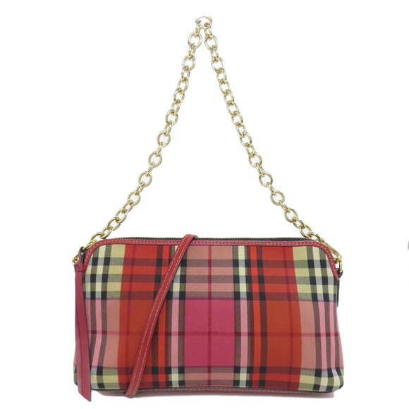 BURBERRY Checked Canvas Shoulder Bag - Picture 1 of 11